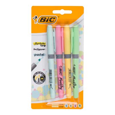 Marcador fluorescente pastel Bic colores 4 uds
