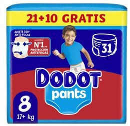 Pañal pants dodot 21+10 uds talla 8