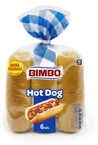 Pan hot dog Bimbo 6 unid