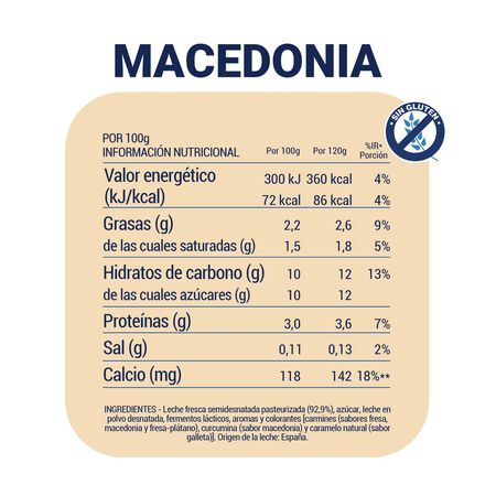 Yogur Danone pack 4 macedonia