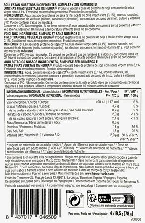 Lonchas finas vegetales Heüra 78g