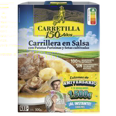 Carrilleras salsa con patatas y setas Carretilla 300g
