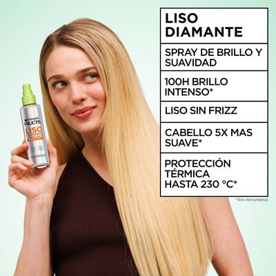 Spray brillo&suavidad Garnier Fructis 150ml liso diamante