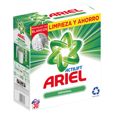 Detergente polvo Ariel 30 lavados original
