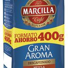 Caf&eacute; molido descafeinado mezcla Marcilla 400g