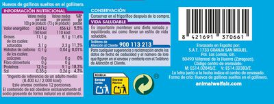 Huevos de gallinas sueltas en el gallinero Alipende 12u "clase l-xl"