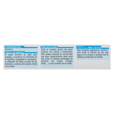 Papel de aluminio Lanta 30m