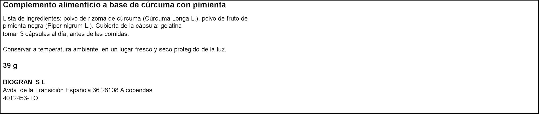 Cúrcuma con pimienta Naturcesta complex 90 cápsulas
