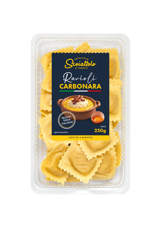 Ravioli con salsa carbonara Scoiattolo 250g
