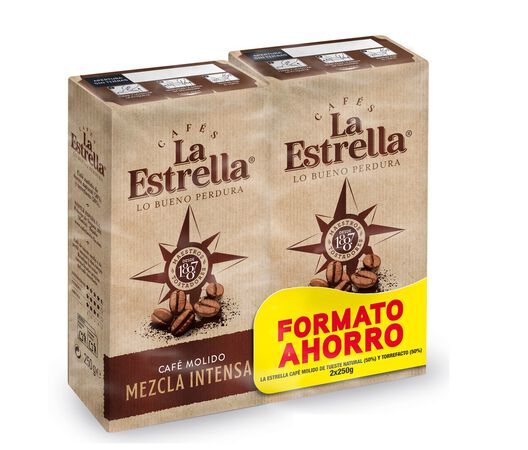 Café molido La Estrella 250g pack-2 mezcla