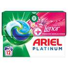 Detergente en cápsulas Ariel pods 12 lavados con toque de lenor frescor sensaciones