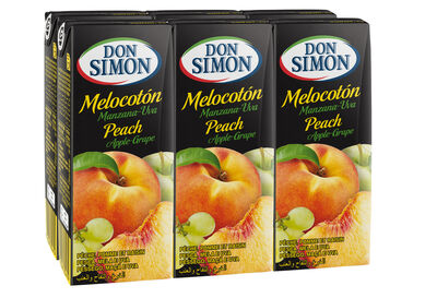 Zumo de melocoton y uva 100% exprimido Don Simón pack 6