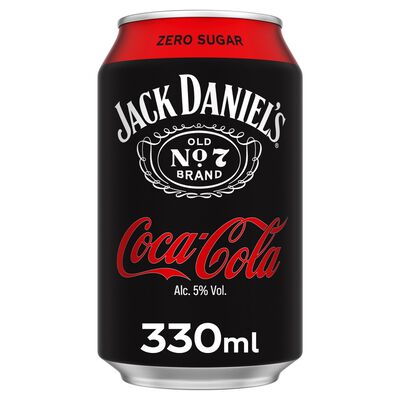 Bebida alcoholica Jack Daniel´s con Coca-cola Zero 33cl