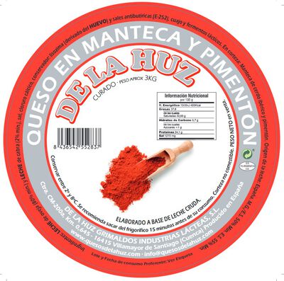 Queso curado manteca al pimentón La Huz