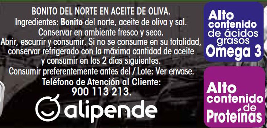 Bonito Alipende 190g en aceite oliva