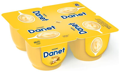 Natillas sin gl&uacute;ten Danet pack 4 vainilla