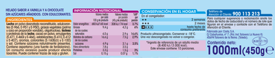 Helado corte sin azúcares añadidos Alipende vainilla y chocolate 1l