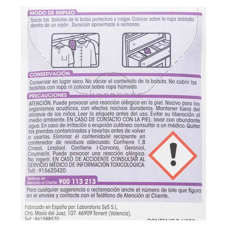 Ambientador tipo bolsa Lanta 3 uds lavanda
