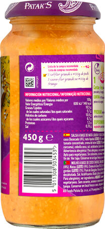 Salsa korma Pataks 450g