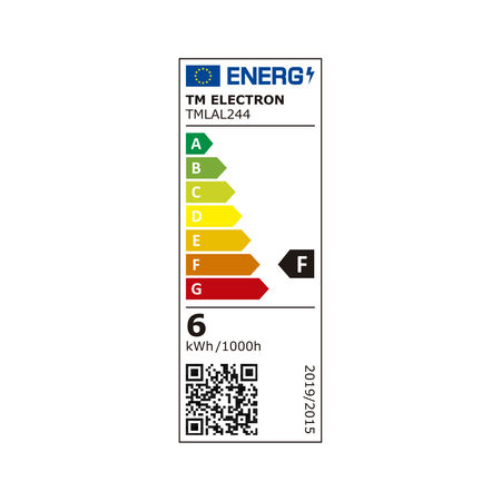 Bombilla Led esférica e27 plástico TM g45 6W cálida