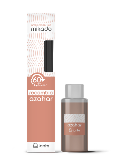Ambientador tipo mikado recambio Lanta 50ml azahar