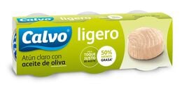 Atún claro Calvo pack 3 ligero en aceite oliva 3 ud