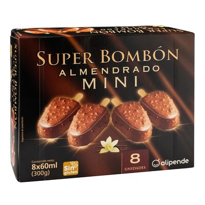 Helado bomb&oacute;n mini Alipende 8 uds almendrado