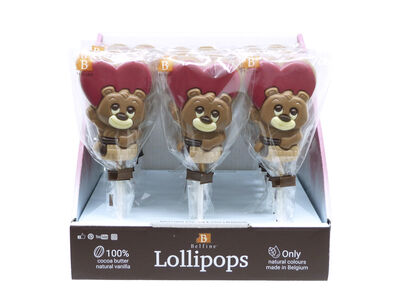 Piruleta de chocolate oso amoroso Lollipops 25g