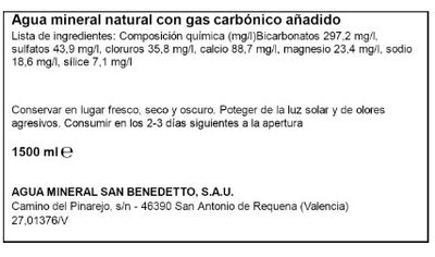 Agua con gas Fuente Primavera 1,5l