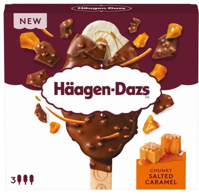 Helado H&auml;agen-Dazs Chunky Salted Caramel 3x80ml