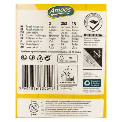 Papel Higienico Amoos 18 Rollos