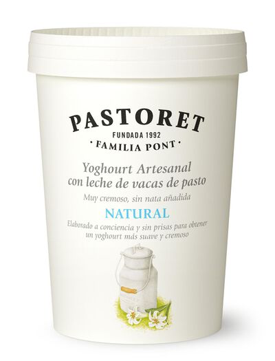 Yogur artesanal de leche de vacas de pasto Pastoret 500g natural