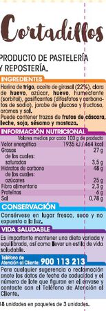 Bizcocho cortadillo Alipende 370g