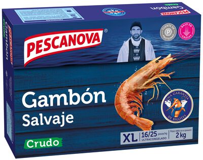 Gamb&oacute;n salvaje crudo XL Pescanova 16-25piezas 2kg