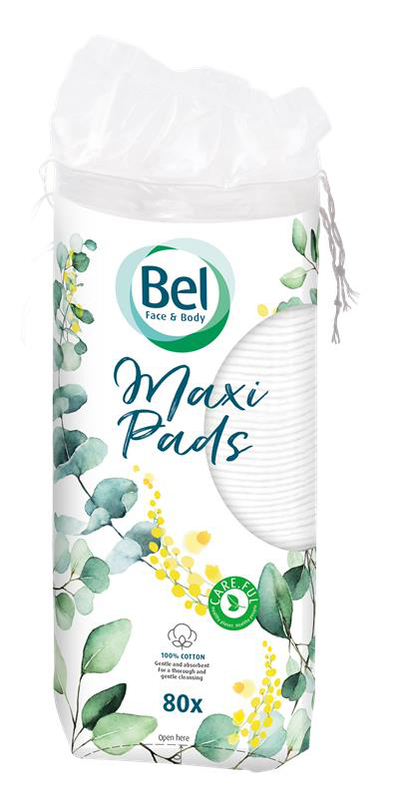 Discos desmaquillantes de algodón Bel 80 unidades maxi