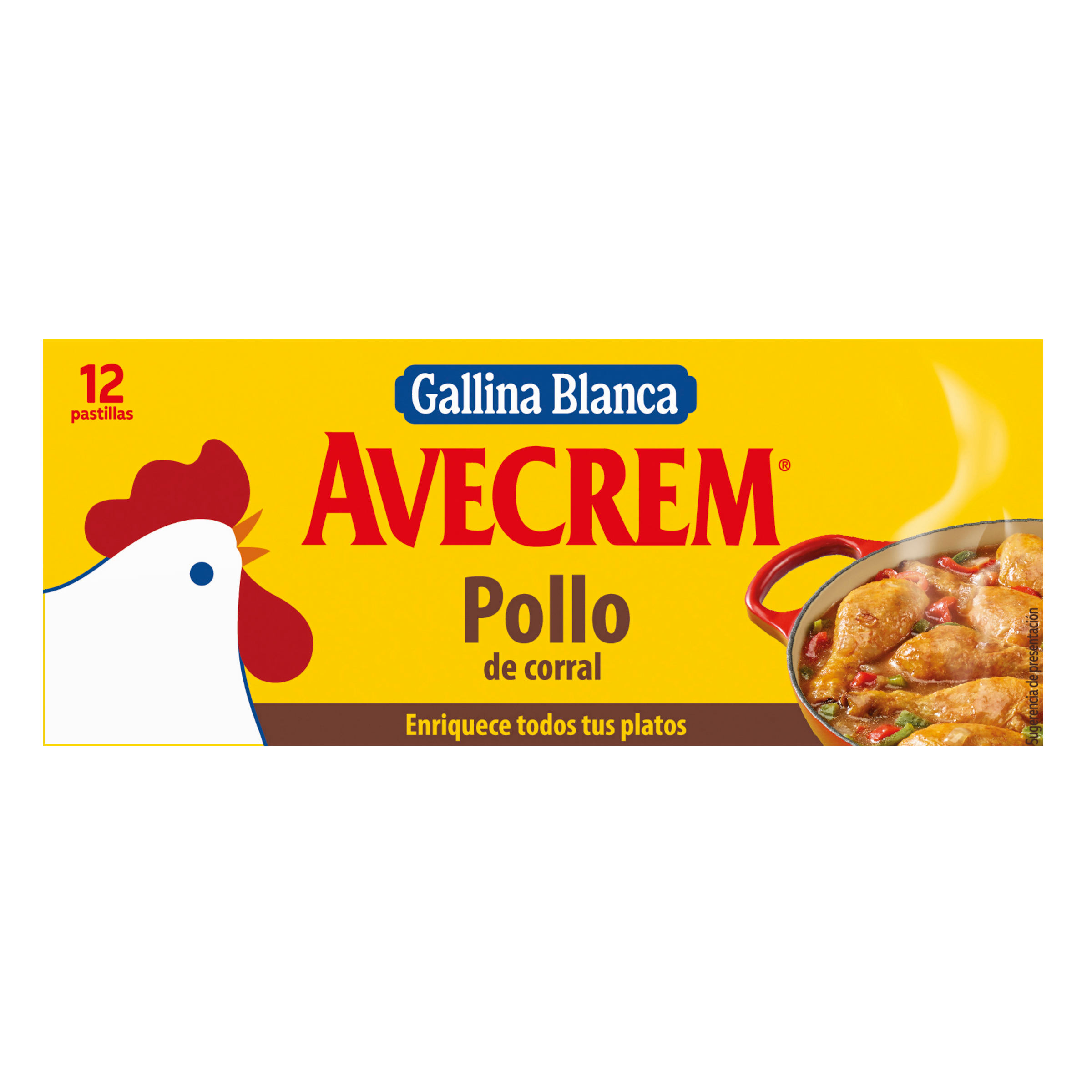 Caldo en pastillas Avecrem 12u pollo