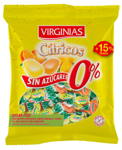 Caramelos sin az&uacute;car Virginias 110g c&iacute;trico