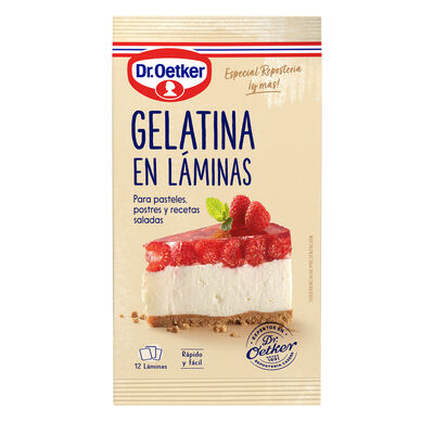 Gelatina laminada Dr Oetker 20g 12 unidades