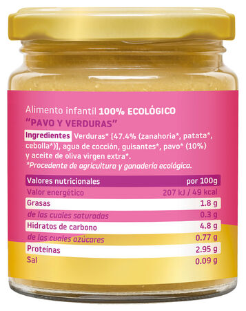 Tarro Smileat pavo con verduras 230g