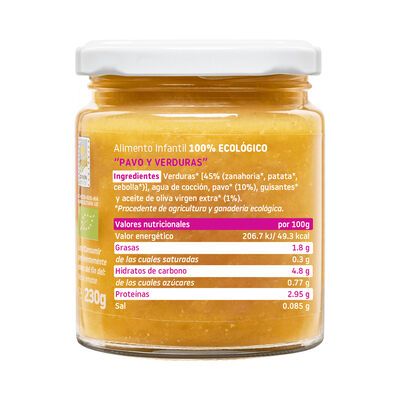 Tarro Smileat pavo con verduras 230g