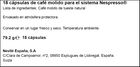 Café Colombia intensidad 6 Nescafé 18 cápsulas