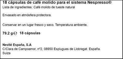 Café Colombia intensidad 6 Nescafé 18 cápsulas