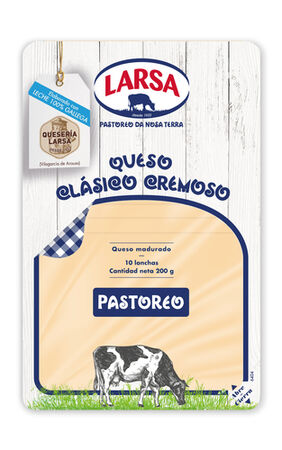 Queso de vaca de pastoreo certificada en lonchas Larsa 200g