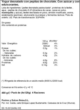 Yogur extra proteina Reina pack 4 sabor stracciatella