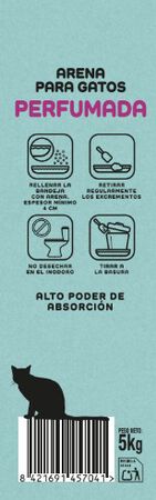 Arena gato Meque perfumada 5kg