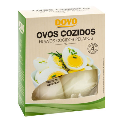 Huevo cocido Dovo 4 unidades pelado