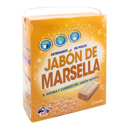 Detergente en polvo Lanta 50 lavados jabón de marsella