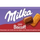 Chocolate con leche Milka y galleta lotus Biscoff 90g
