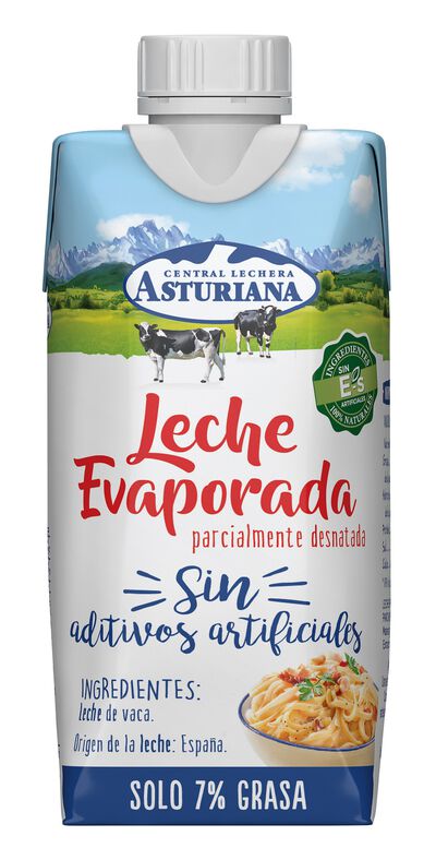 Leche evaporada Asturiana 340g desnatada