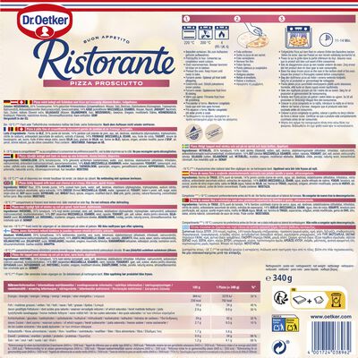 Pizza Ristorante Dr Oetker 340g prosciutto